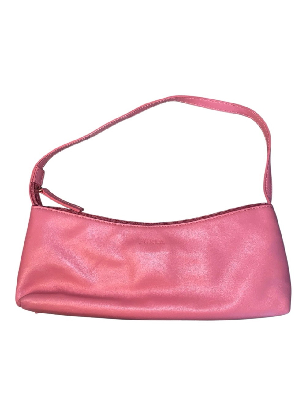 Furla Y2K Genuine Leather Baguette Bow Shoulder Bag - Picture 3 of 7